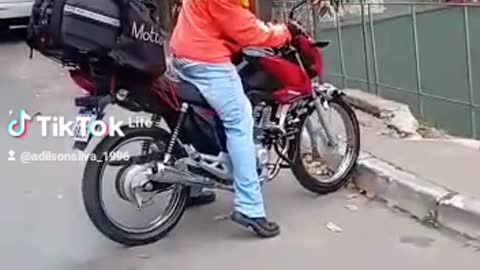 motorcycle ends up flying