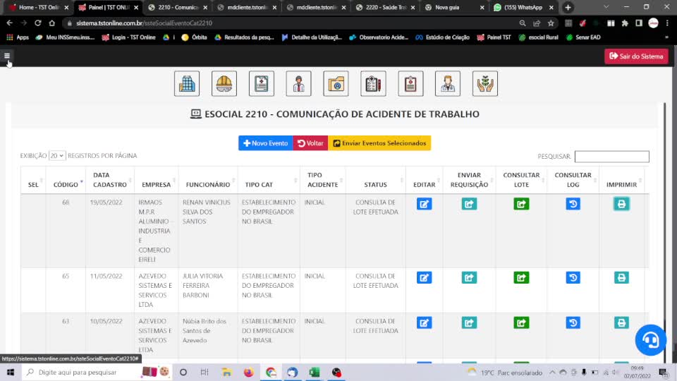 Suporte Marcelo Imprimir 2230 e 2240 - Incluir Recibo