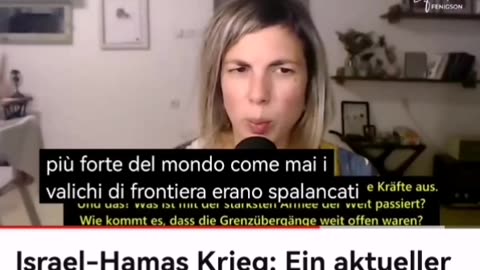 ISRAELE - HAMAS: la giornalista israeliano Efrat Fenigson solleva dubbi riguardo l'attacco palestinese