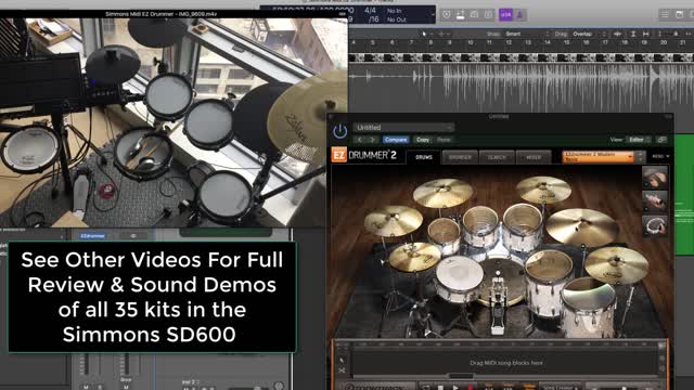 Simmons SD600 with EZDrummer midi controller