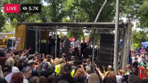 A Speech before the Protest 4 Freedom in Melbourne Australia Begins