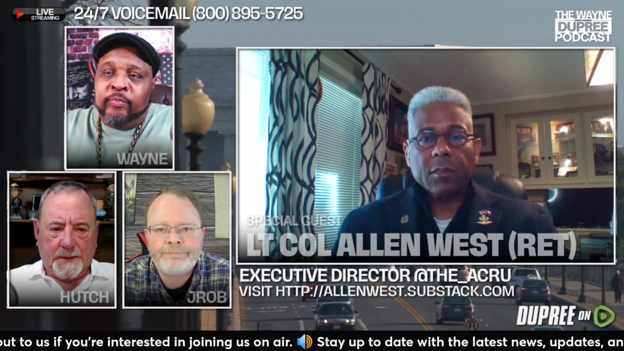 (Ret) Lt Col Allen West Joins The Wayne Dupree Show - Clip 1