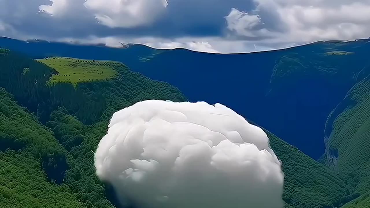 Cloud fall on mountain