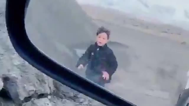 Kid Has to Chase Truck