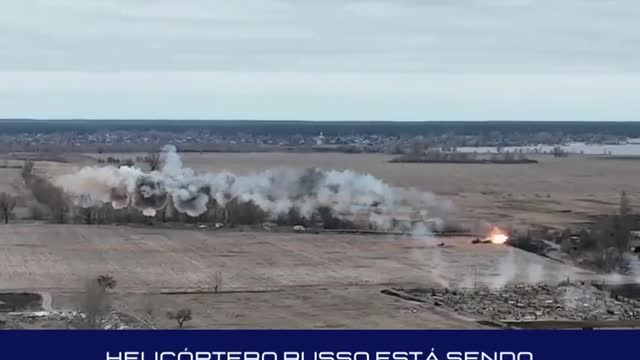 urgent.... Russian helicopter being shot down in Ukraine