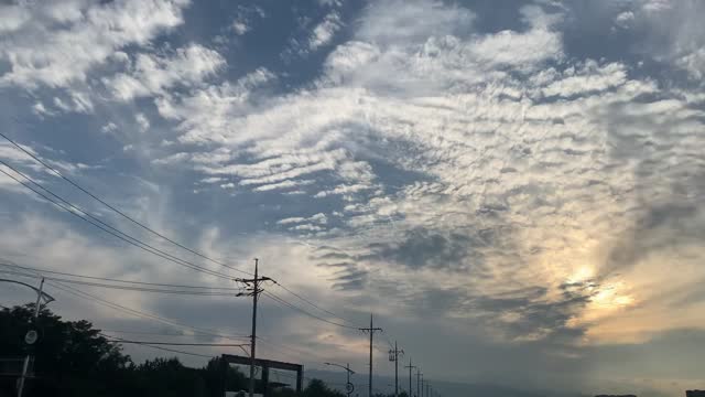 pretty cloud and golden sun