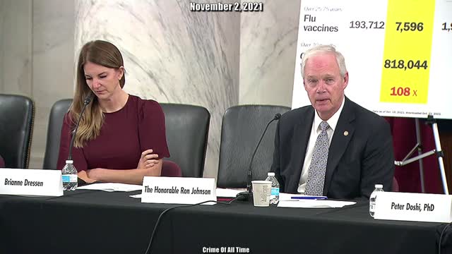 Sen. Ron Johnson- MEDIA NOT COVERING COVID VACCINE INJURED
