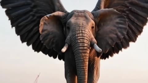 Elephant Caught Flying