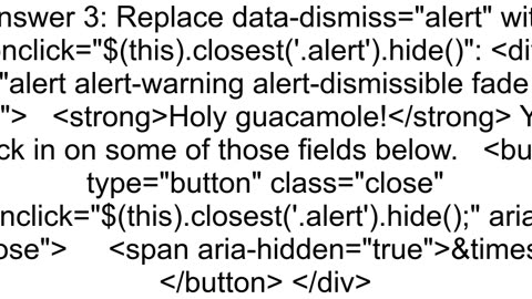 Bootstrap alert how to just 39hide39 them without removing them when closing