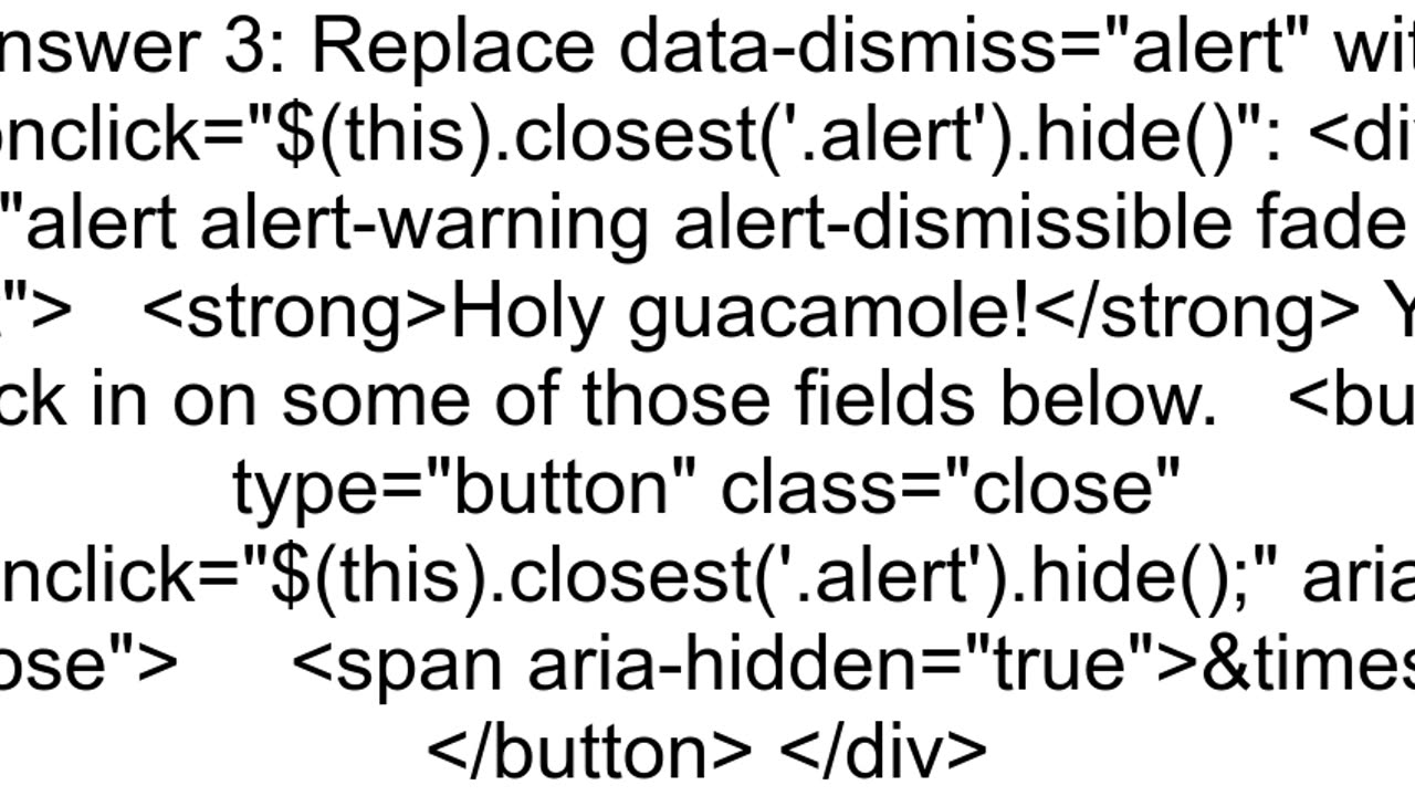 Bootstrap alert how to just 39hide39 them without removing them when closing