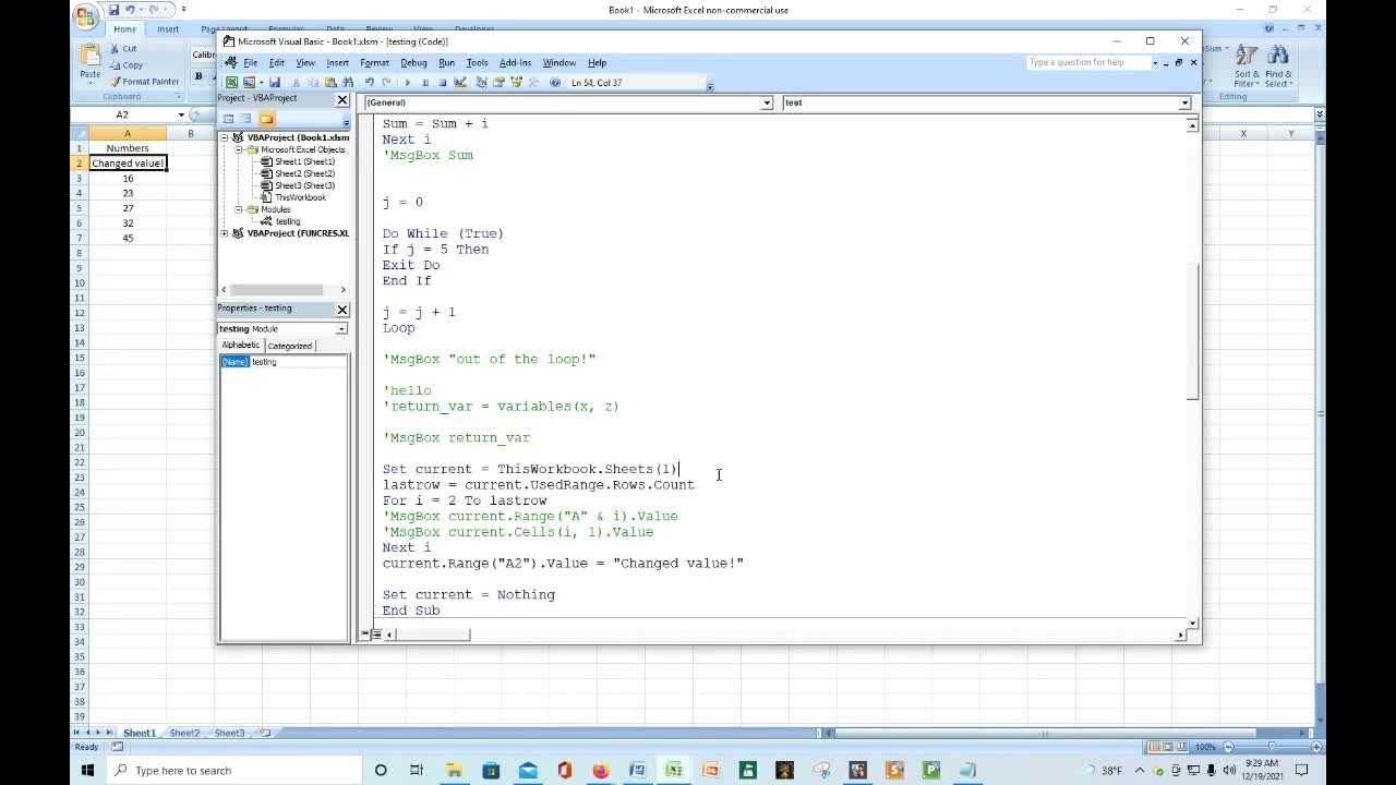 Excel VBA Tutorial 5 interacting with a worksheet: VBA Range and VBA Cell Properties