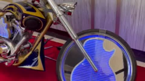Hard rock motorcycle display