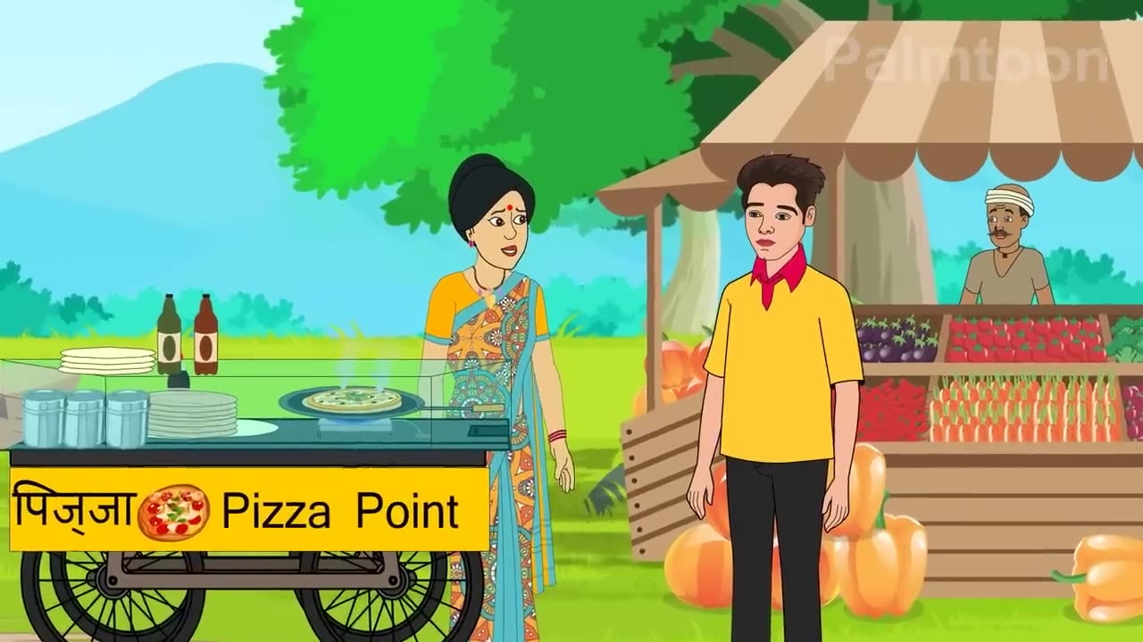 कंजूस पिज्जा वाली _ kanjus pizza wali _ HINDI KAHANIYA _ HINDI STORIES _ cartoon _ Kahani