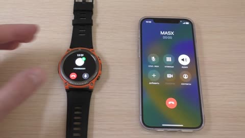 MASX Aurora One Smart Calling Watch Incoming Call