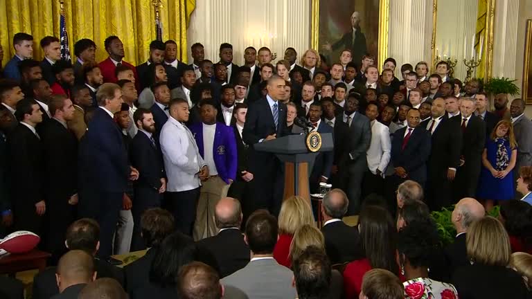 Obama welcomes back Alabama Crimson Tide champions