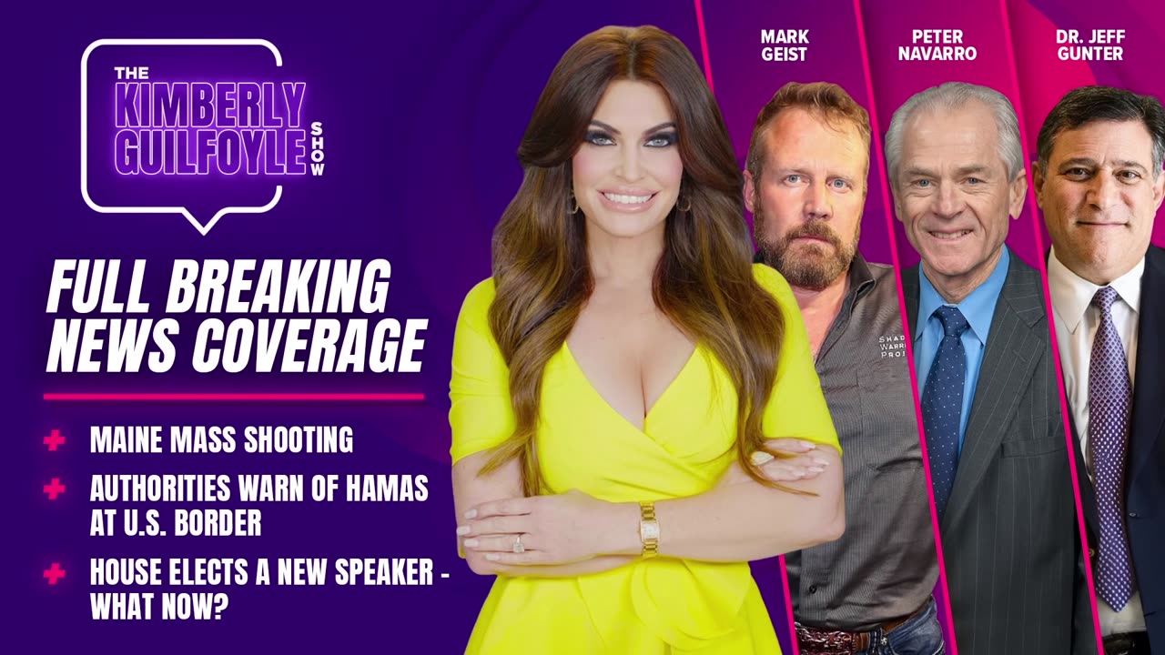 Breaking News: Maine Mass Shooting, Plus Hamas Terror Threat at U.S. Border, Live with Mark Geist, Peter Navarro, and Dr. Jeff Gunter | Ep. 69