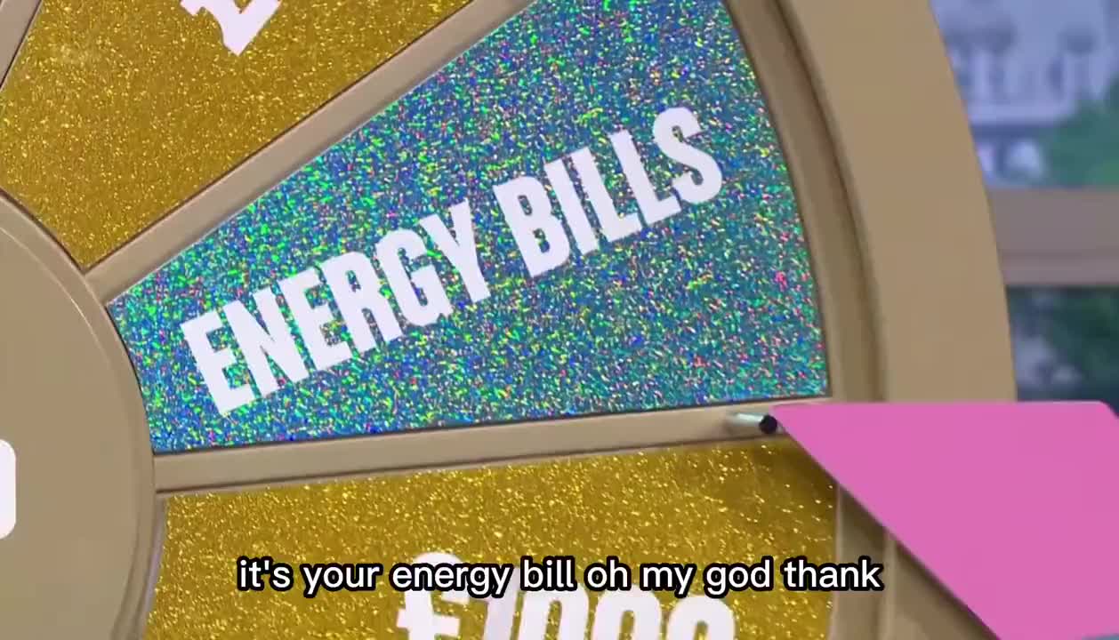 On a TV show they make a game out paying energy bills for 'lucky callers'.