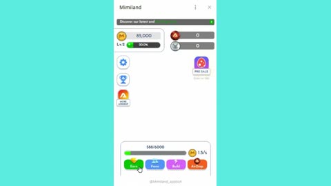 new mining mini app bot telegram mimiland