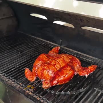 Sausage-Stuffed BBQ Chicken! Stuffed, grilled, and delicious 🌭🍖