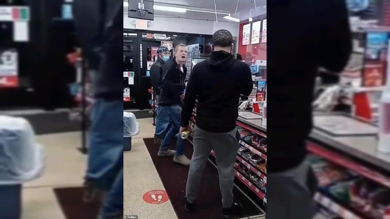 k customer smashes can of Twisted Tea into racist's face