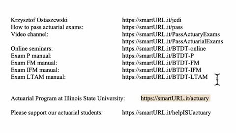 Exam LTAM exercise for September 12, 2021