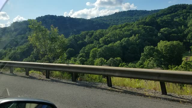 Clear day through the mountains