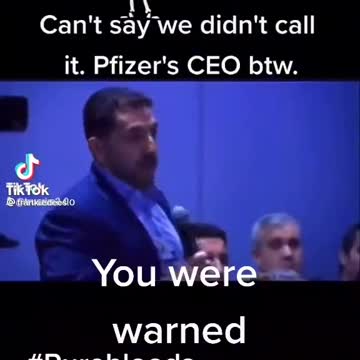 Pfizer CEO said what about Vaccine ??