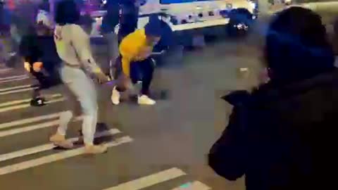 POLICE RUN OVER RIOTERS IN TACOMA, WASHINGTON