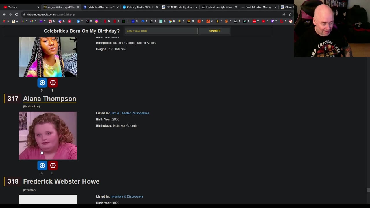 Famous people born on August 28