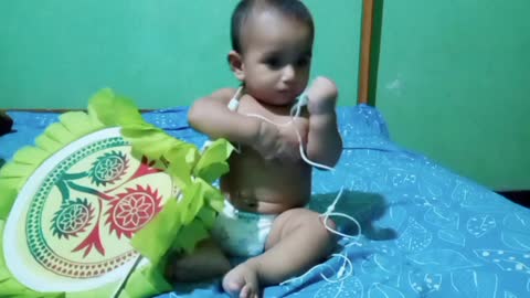 Cute Baby playing