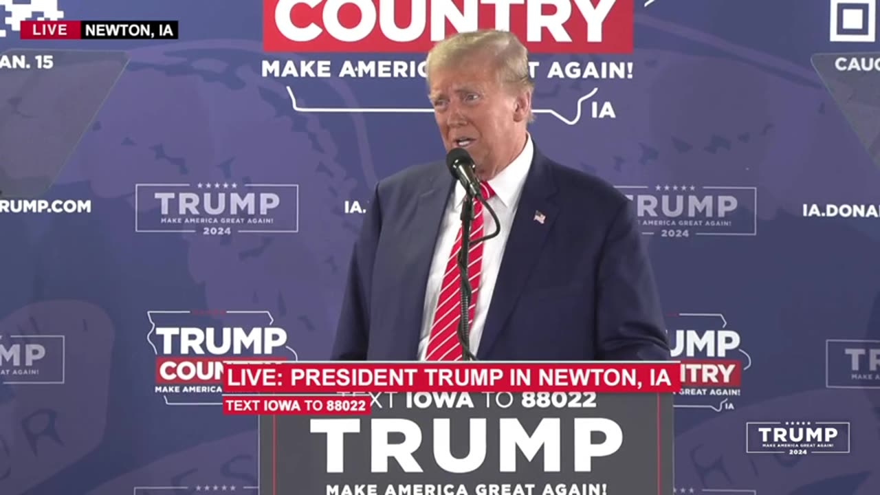 President Trump in Newton, IA