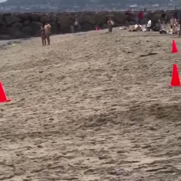 Ocean Beach, San Diego yesterday.