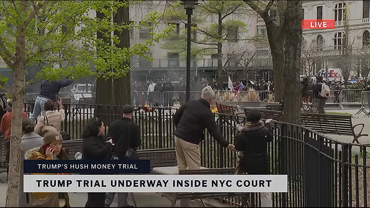 LIVE: Man Sets Himself On Fire Outside Trump Trial DISTURBING!