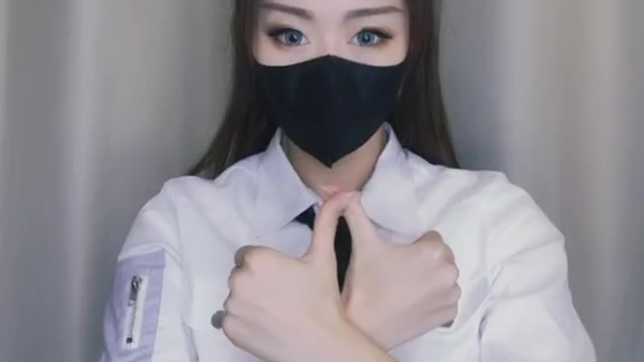 Sexy girl gesture dance and finger dance