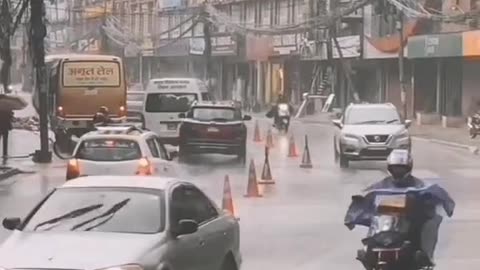 Haevy rain in my town