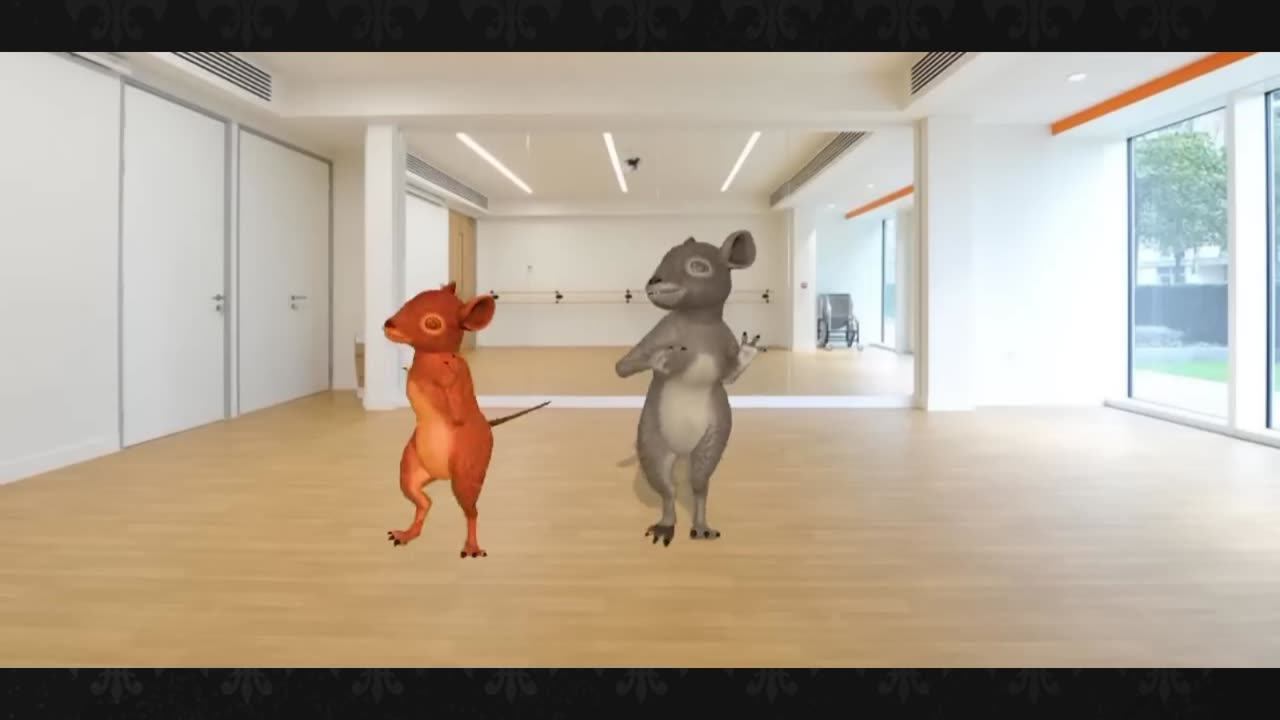 3 Mousse dancing in their house and making their day more beautiful.
