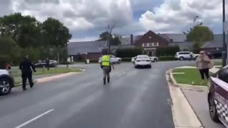Prime Minister Scott Morrison fleeing Aussie Protestors