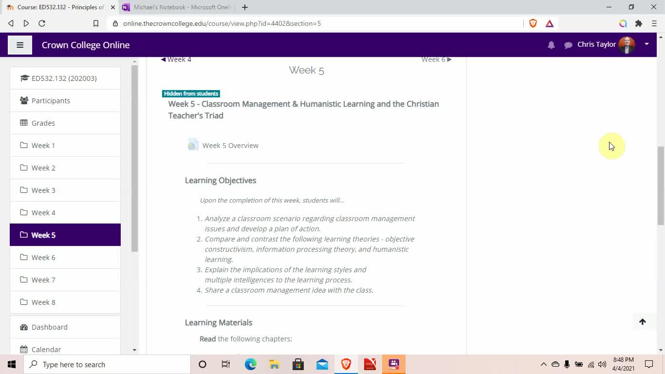 ED532 Week 5 Overview
