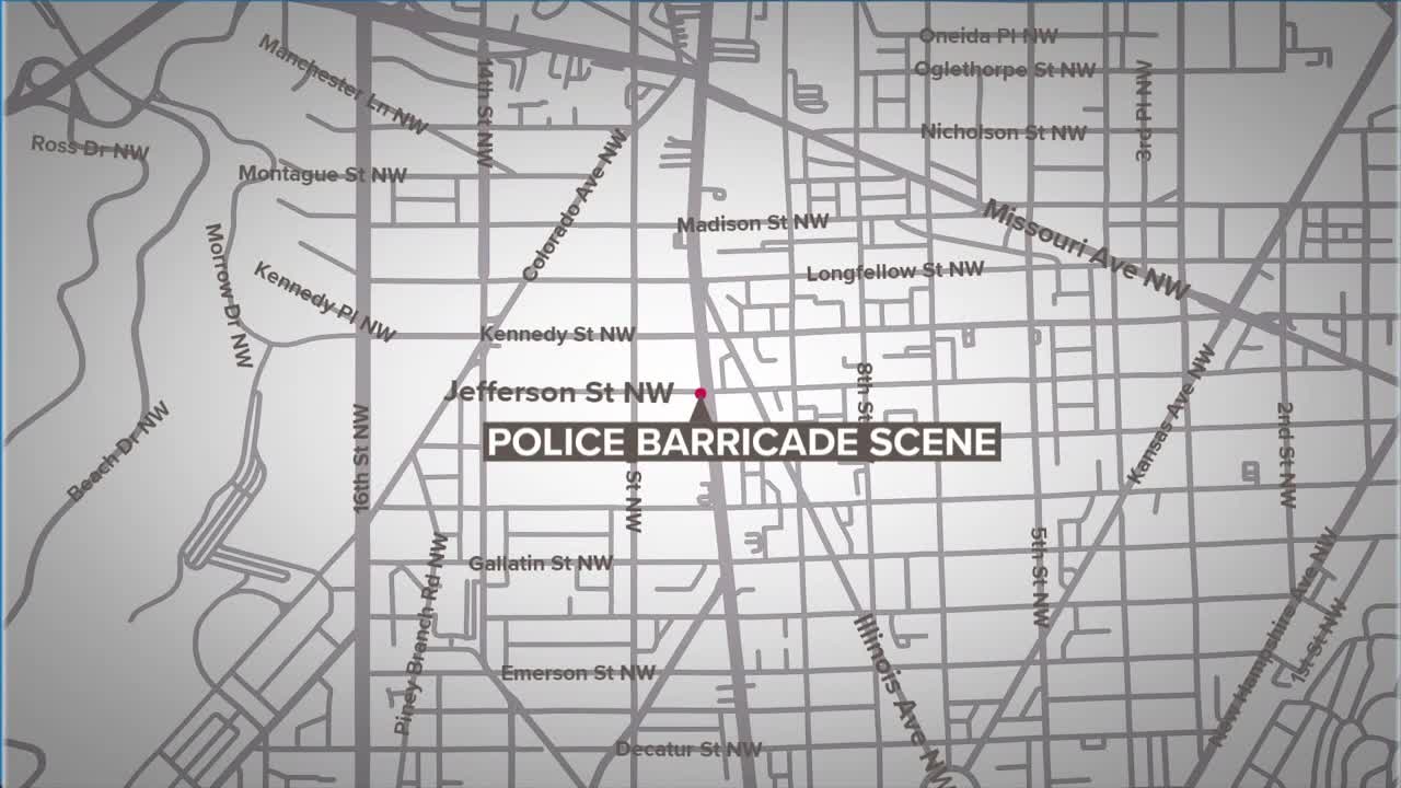 Police attempt to talk down "person in crisis" on the roof, after gunshots fired in NW DC