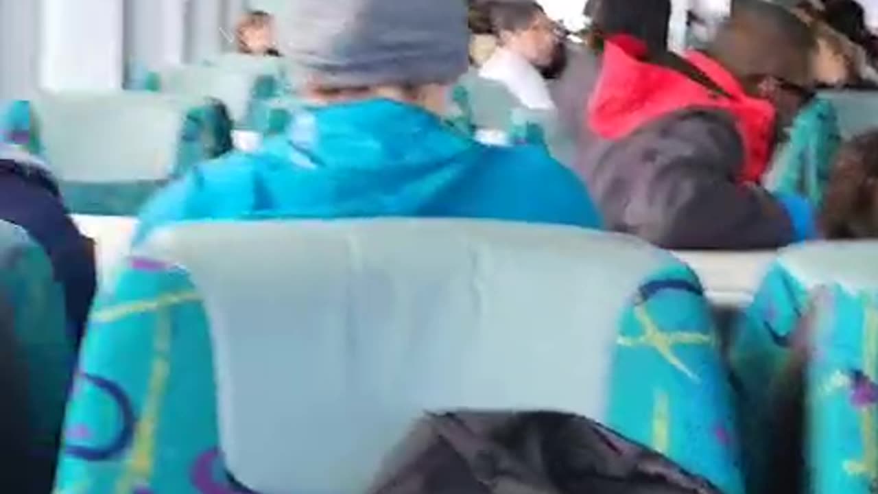 Water Breaks Through Windows During Catamaran Excursion
