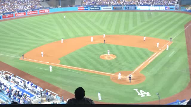 Papa Joe and I at Dodger Stadium