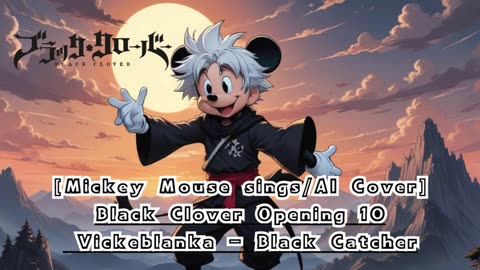 [Mickey Mouse sings/AI Cover] Black Clover Opening 10 Vickeblanka - Black Catcher