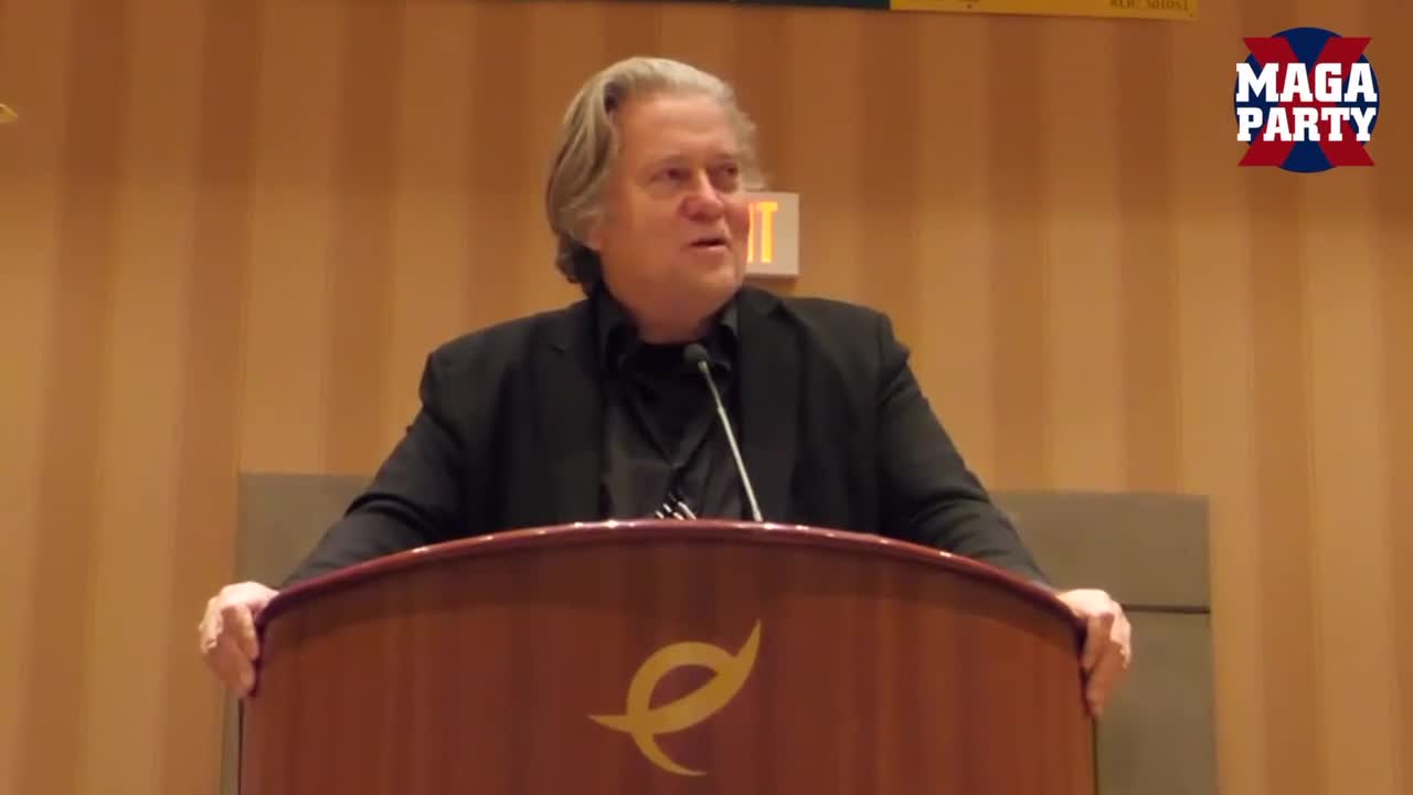 Banon goes off. Trump the first person to win the election three times.