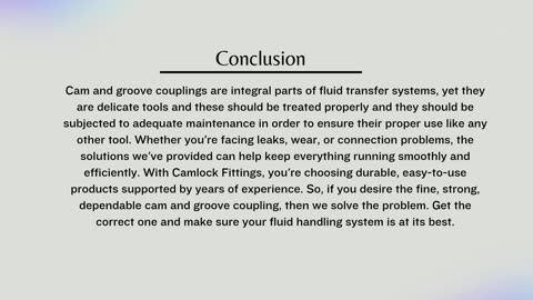 Common Issues with Cam and Groove Couplings Solved