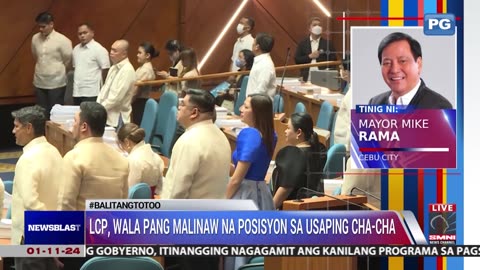 LCP, Wala pang malinaw na posisyon sa usapin ng Cha-Cha
