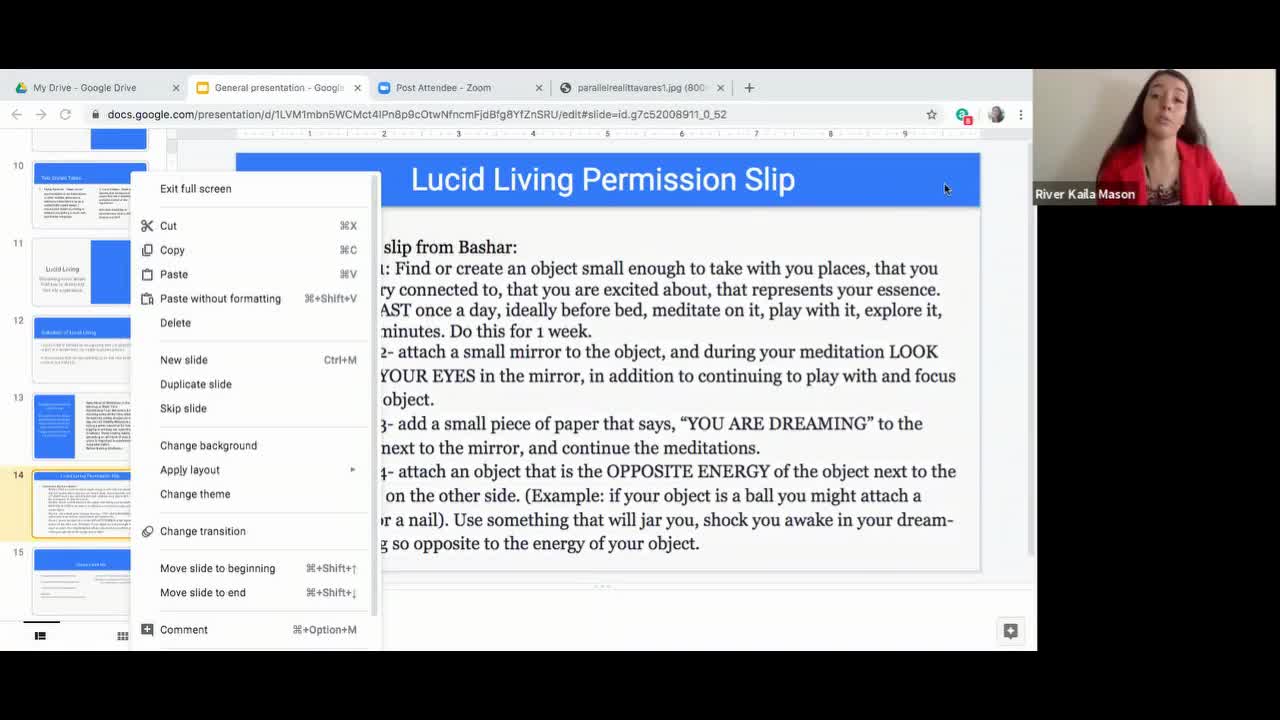 Lucid Living & Dreaming Online Workshop