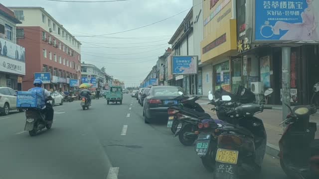 lively street in town