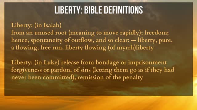 The Gospel: The Message of LIBERTY