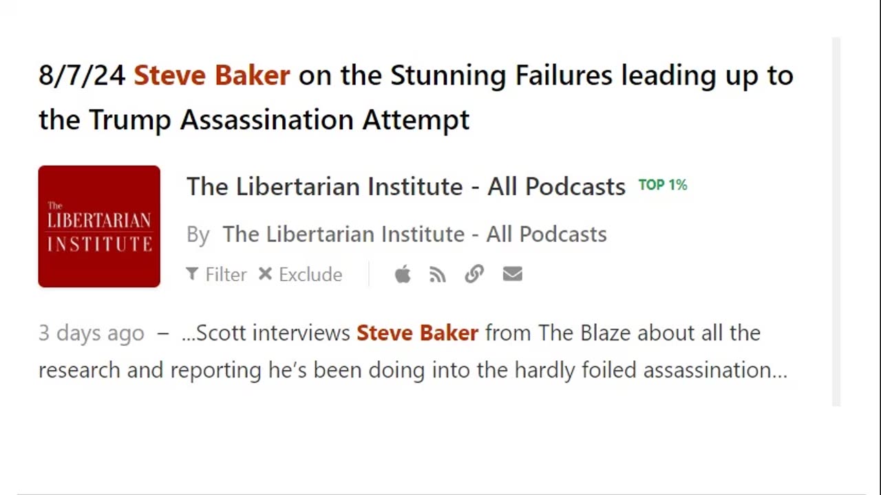 Steve Baker on his J13 research- w/ Scott Horton at the Libertarian Institute -Aug 7