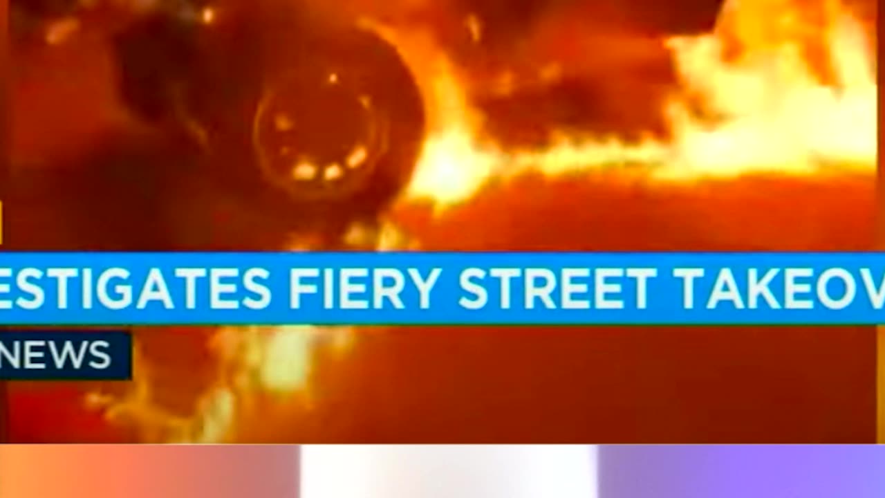 SUV Torched At A Street Takeover
